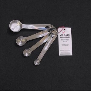 All Clad Heavy Gauge Stainless Steel Measuring Spoons w/ Engraved Handles